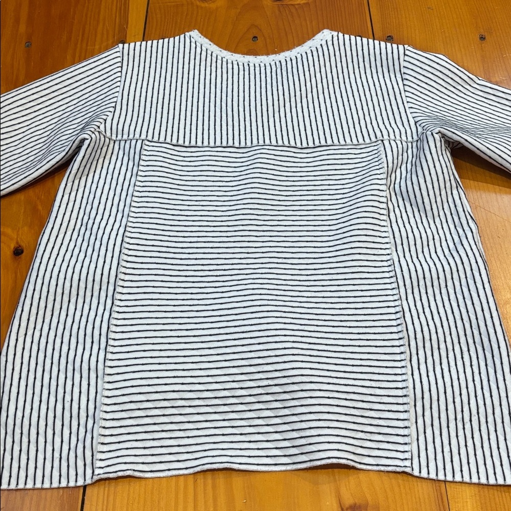 HABITAT S White & Black Lagenlook Patchwork Sweater Blouse - Picture 6 of 6